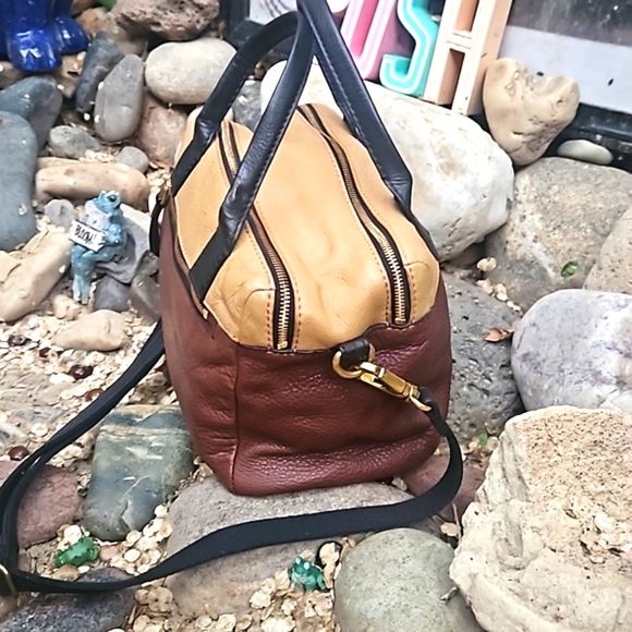 Fossil Erin tri- color leather satchel/crossbody bag - Picture 4 of 11